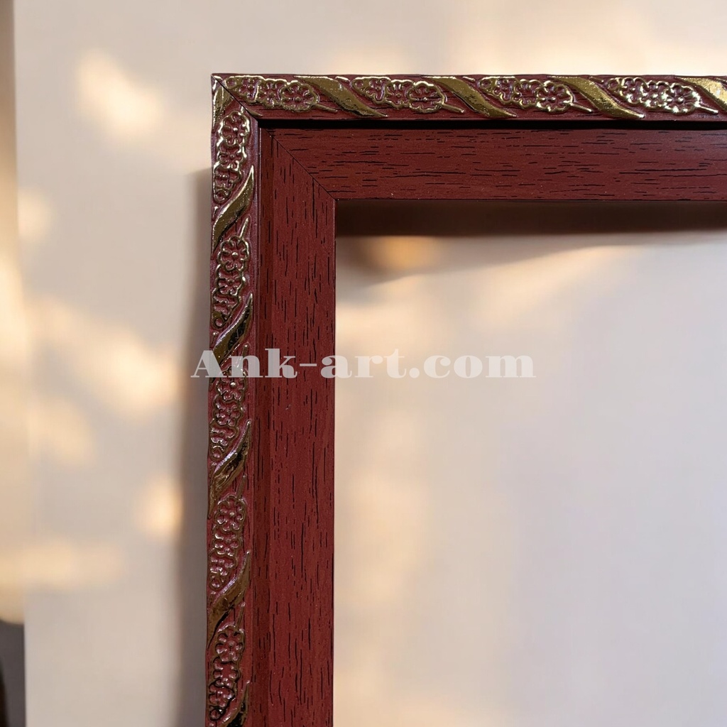 Фоторамка "бордова з кантом". Широкий  профіль 25 мм-(Ш).
