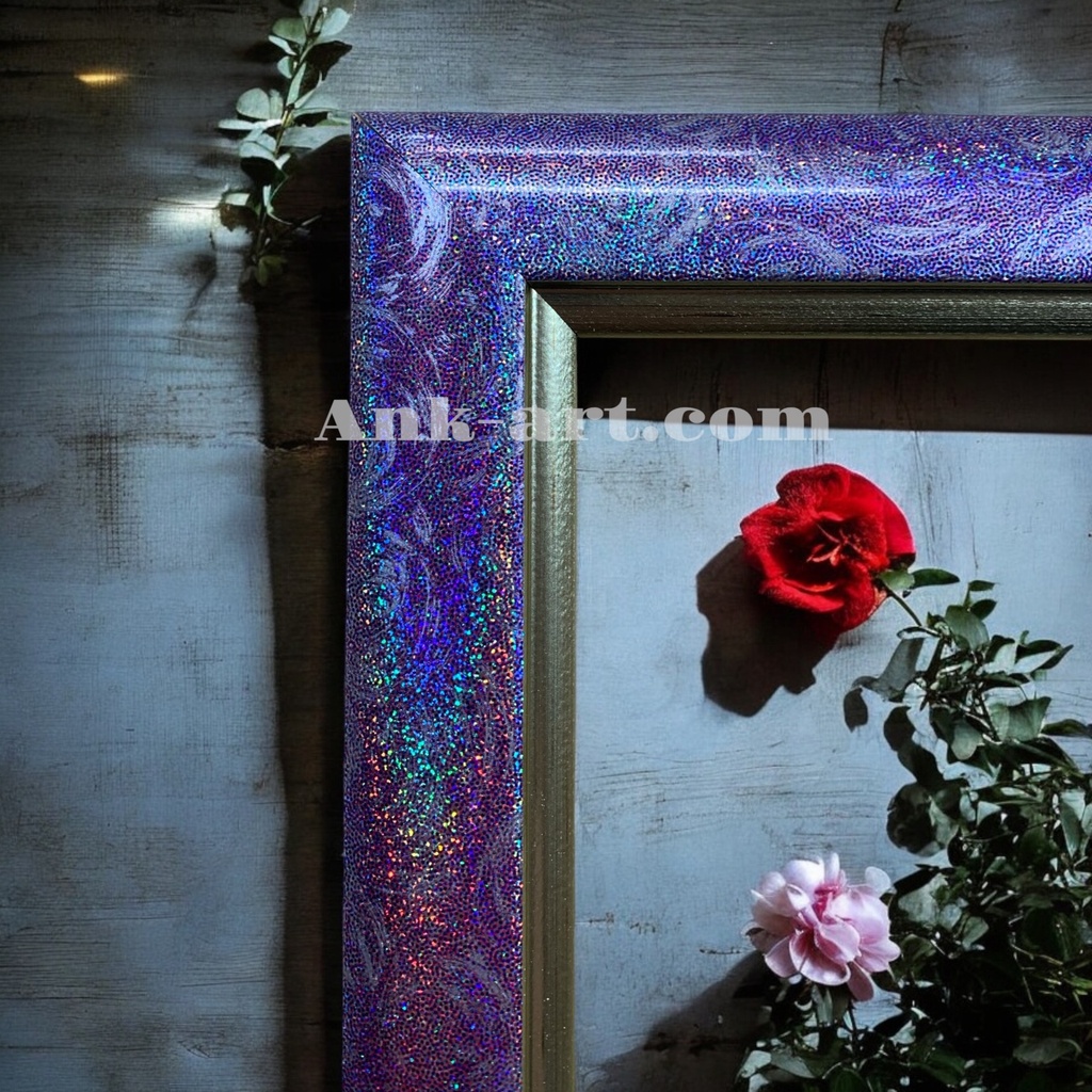 Фоторамка "фіолетова з перламутром". Широкий (Ш+) профіль 30 мм. 