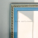 Фоторамка "блакитна з вiзерунком". Середнiй (ПШ) профіль 22 мм.