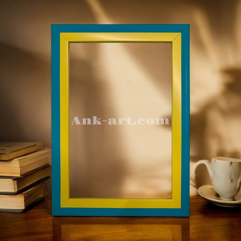 Рамка-020 "Жовто-блакитна". Вузький (У) профіль 16 мм (Картон без ніжки з підвісами, 9х13)