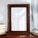 Рамка-077 "Коричнева з вiзерунком". Середнiй (ПШ) профіль 19 мм.