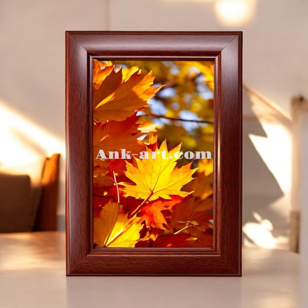 Рамка-076 "Червоне дерево". Середнiй (ПШ) профіль 20 мм. (Картон без ніжки з підвісами, 9х13)