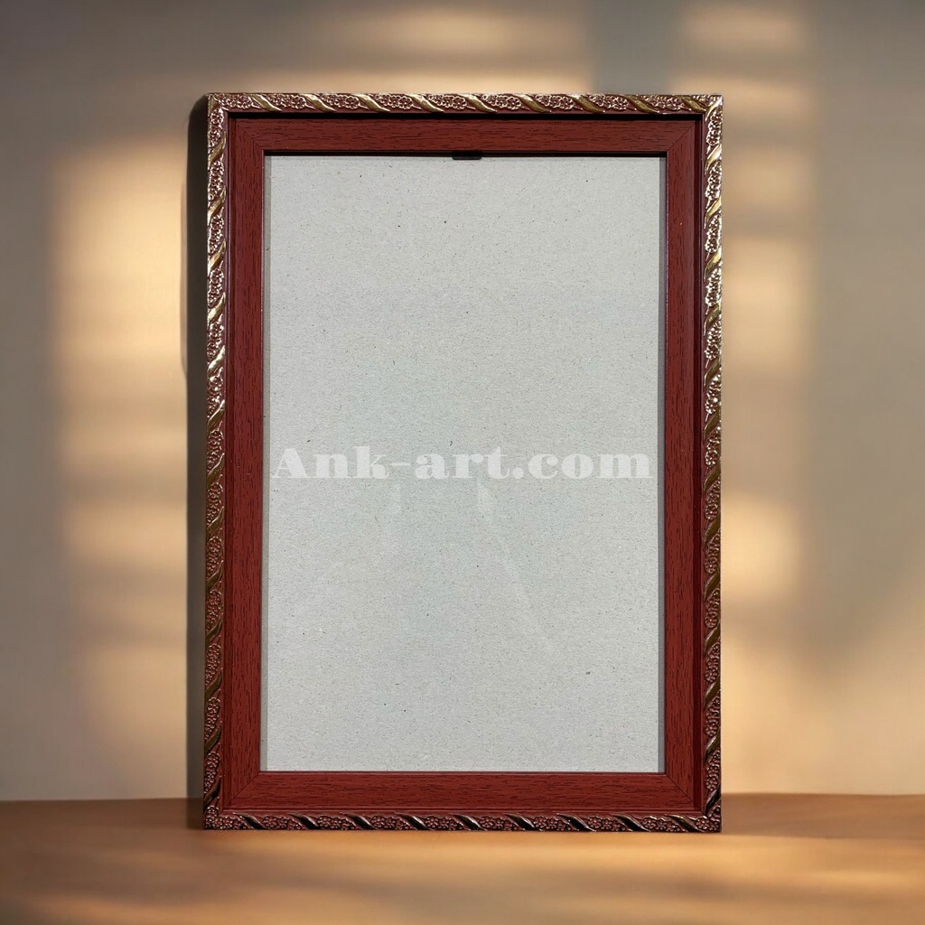 Рамка-101 "Бордова з кантом". Широкий (Ш+) профіль 25 мм. (Картон без ніжки з підвісами, 9х13)