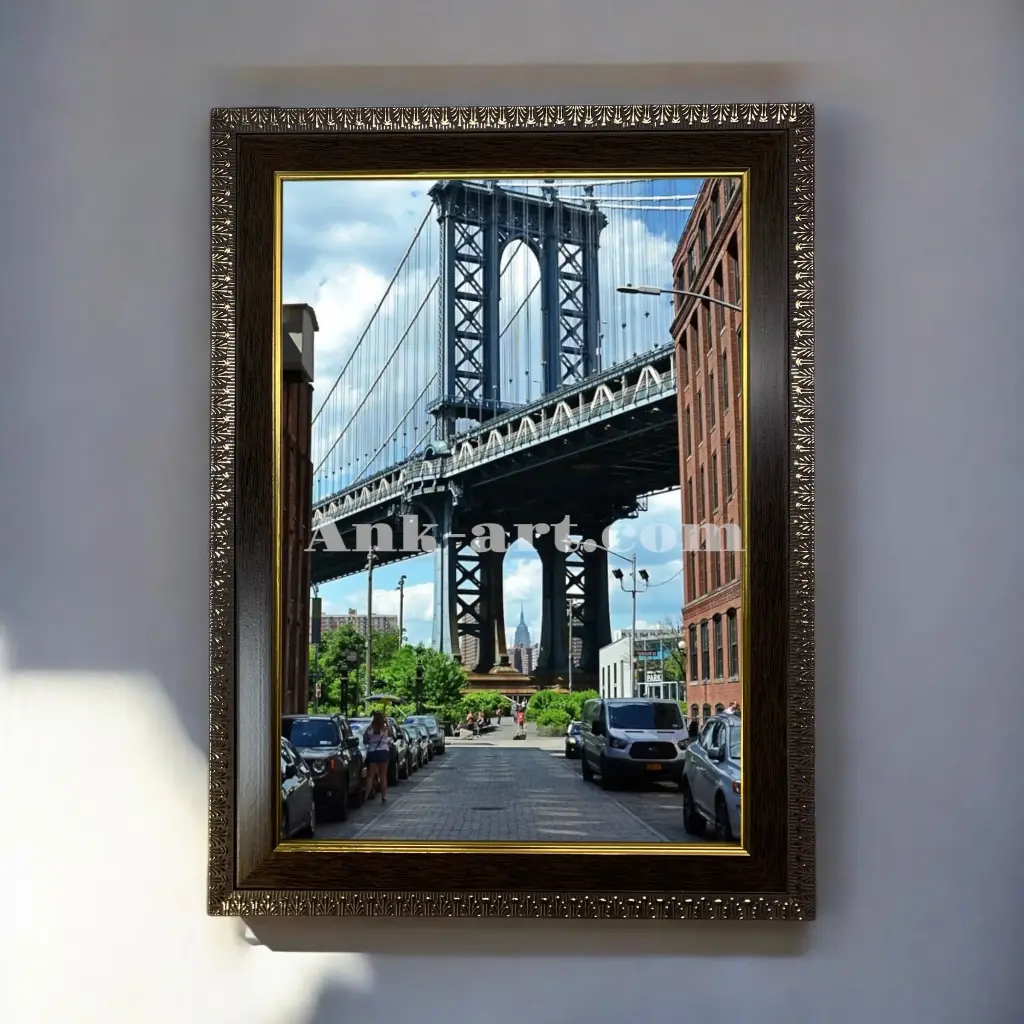 Рамка-109-2 "Дерево венге з кантом та візерунком". Широкий (Ш+) профіль 30 мм. (Картон без ніжки з підвісами, 9х13)