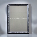 Рамка-080 "Срiбна з вiзерунком". Середнiй (ПШ) профіль 19 мм.