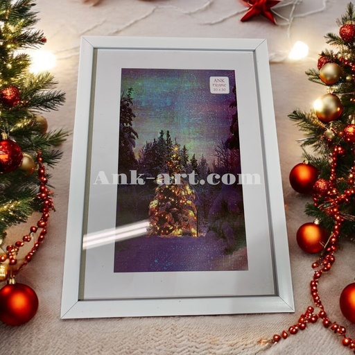 Рамка-015 "Бiла гладка". Вузький (У) профіль 16 мм