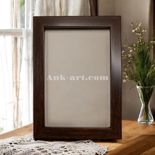 Рамка-021 "Коричневе дерево". Вузький (У) профіль 16 мм